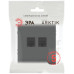 Розетка Эра Arktik 16-3108-06 информационная двойная 2XRJ45 графит Б0070489