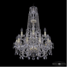 Подвесная люстра Bohemia Ivele Crystal 1411/10+5/195/XL-80/2d G