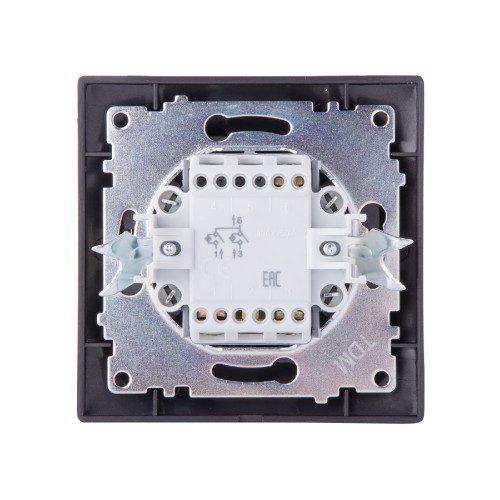 Выключатель двухклавишный с подсветкой Лама TDM Electric SQ1815-0505