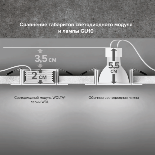 Светодиодный модуль Wolta WDL-MR16-220V10W6K-LC