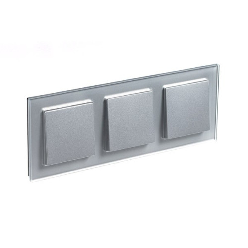 Рамка 3-ая Systeme Electric AtlasDesign Nature Стекло алюминий ATN320303