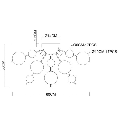 Потолочная люстра Arte Lamp Molecule A8313PL-5CC