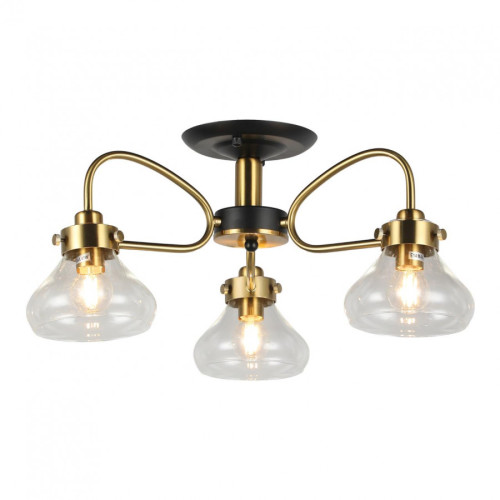 Потолочная люстра IMEX MD.73963-3-S-BK+BR Потолочная люстра IMEX MD.73963-3-S-BK+BR