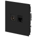 Розетка Эра Arktik 16-3110-05 комбинированная RJ45+TV антрацит Б0070498