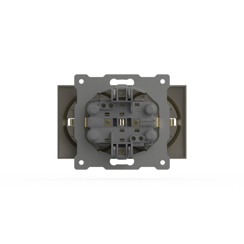 Розетка двухместная с заземлением ELBI Zena Vega 609-011400-907