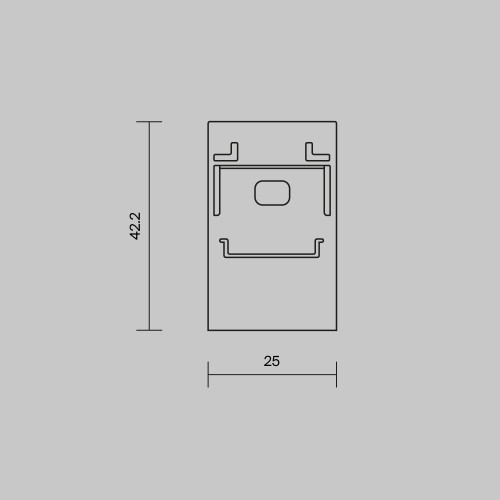Комплект заглушек для профиля 2542 2шт Maytoni Led Strip ALM-2542-EC 642061