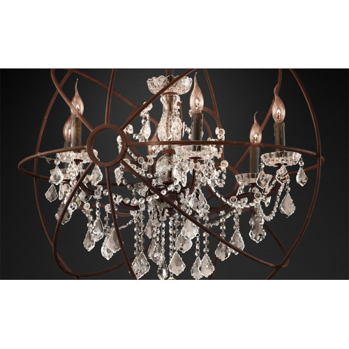 Подвесная люстра Delight Collection Foucault'S Orb 5014-D6 rusty