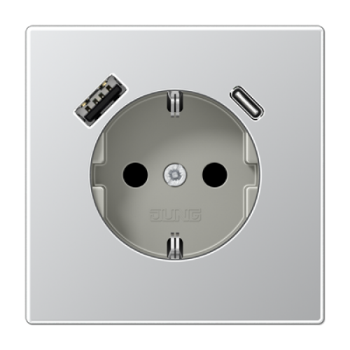 Розетка 2K+З USB Typ AC Jung AL1520-15CA