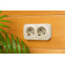 Розеточный блок двойной с/з Legrand Quteo 782263