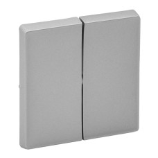 Лицевая панель Legrand Valena Life выключателя двухклавишного алюминий 755022