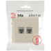Розетка Эра Arktik 16-3108-04 информационная двойная 2XRJ45 шампань Б0070487