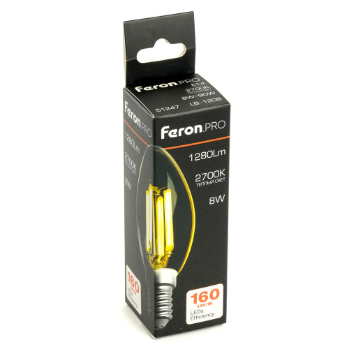 Светодиодная лампа Feron LB-1208 E14 8W 2700K 51247