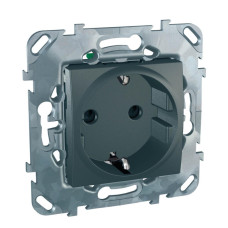 Розетка Schneider Electric Unica Top с/з со шторками MGU5.057.12ZD