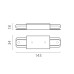 Питание центральное короткое (143mm) для шинопровода 50202X(-T), 50203X(-T) Barra Lightstar 502187-1