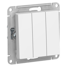 Выключатель 3-клавишный, сх.1+1+1, 10АХ Systeme Electric AtlasDesign Лотос ATN001331