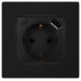 Розетка со шторками с USB type-A+C Эра 12-4108-05 Б0067707