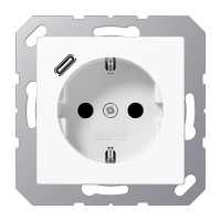 Розетка 2K+З USB Typ C Jung A1520-18CWW