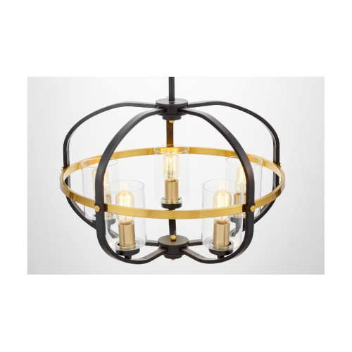 Подвесная люстра Lumina Deco Monterey LDP 1141-5 BK+MD