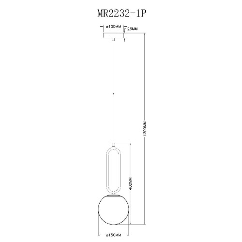 Подвесной светильник Myfar Pierre MR2232-1P