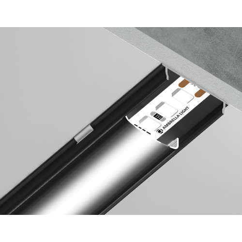 Алюминиевый накладной профиль Ambrella Light Alum Profile GP1600BK/BK