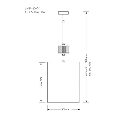 Подвесной светильник Kutek Mood Empoli EMP-ZW-1(N)