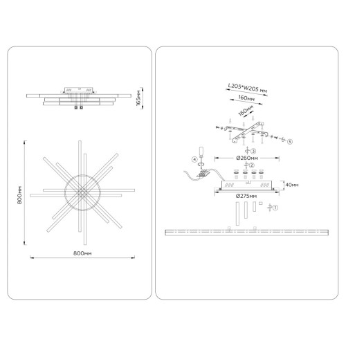 Потолочный светильник Ambrella Light Comfort LineTech FL6275