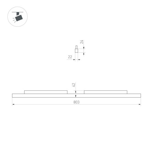 Трековый магнитный светильник Arlight MAG-ORIENT-FLAT-L800-27W Day4000 (WH, 100 deg, 48V, DALI) (IP20 Металл) 060475 Трековый магнитный светильник Arlight MAG-ORIENT-FLAT-L800-27W Day4000 (WH, 100 deg, 48V, DALI) (IP20 Металл) 060475