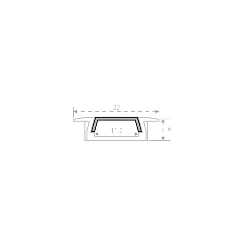 Встраиваемый алюминиевый профиль (комплект) SWG Standard RC-2206 00000000985