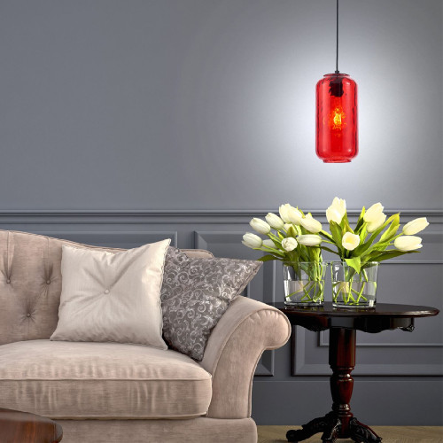 Подвесной светильник Escada Rise 10177/1S Black/Red Подвесной светильник Escada Rise 10177/1S Black/Red