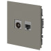 Розетка Эра Arktik 16-3110-07 комбинированная RJ45+TV титан Б0070500