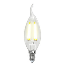 Лампа светодиодная филаментная (UL-00002229) Uniel E14 6W 4000K прозрачная LED-CW35-6W/NW/E14/CL GLA01TR