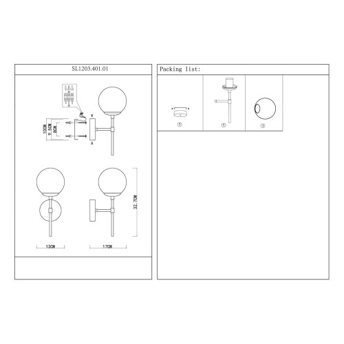 Бра ST LUCE LIMANO SL1203.401.01