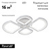 Потолочная светодиодная люстра iLedex River X024-4 WH