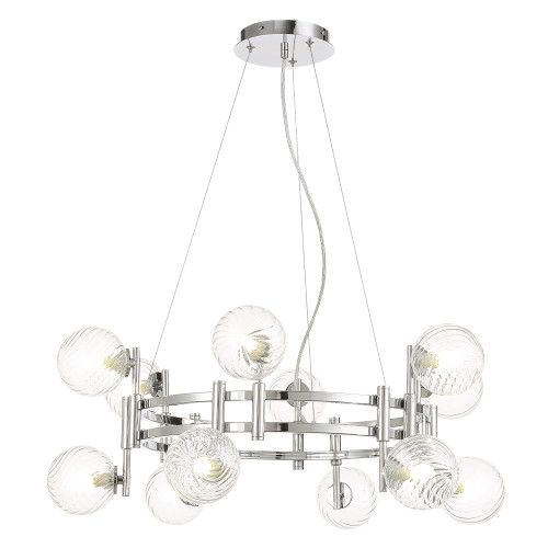 Подвесная люстра Crystal Lux LUXURY SP12 CHROME