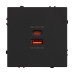 Механизм розетки с быстрой USB зарядкой Arlight SCT-NOBE-MUAC-SFPL-FC-BK (65W, QC3) 054317