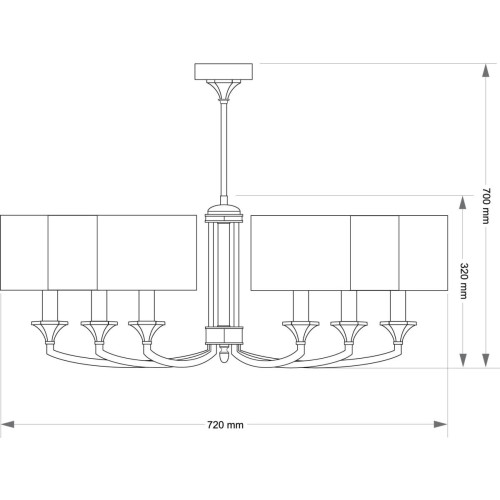 Подвесная люстра Kutek Decor Abazur DEC-ZW-6 (P/A)