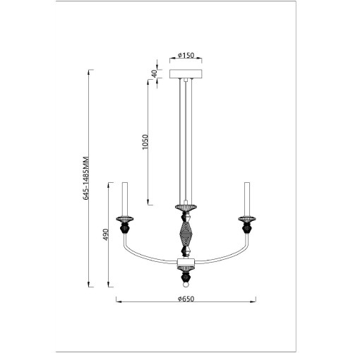 Подвесная люстра Divinare Capello 4947/01 SP-6