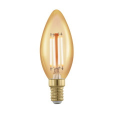 Лампа светодиодная филаментная диммируемая Eglo E14 4W 1700К золотая 11698