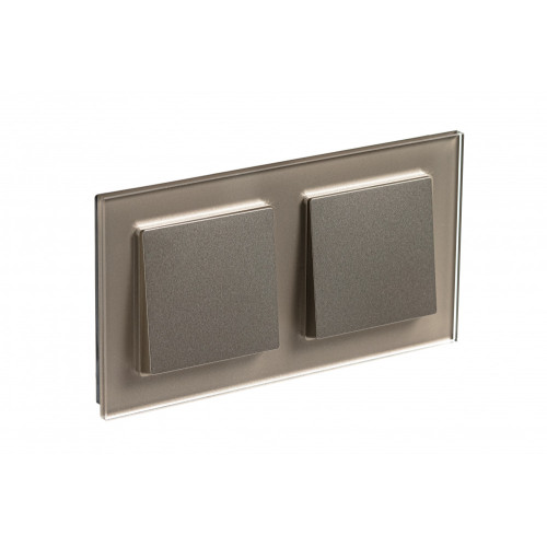 Рамка 2-ая Systeme Electric AtlasDesign Nature Стекло шампань ATN320502