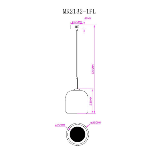Подвесной светильник Myfar Charlie MR2132-1PL