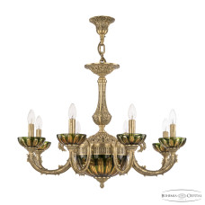 Подвесная люстра Bohemia Ivele Crystal Florence 71109P/8/210 FP P Amber-Green/H-1H