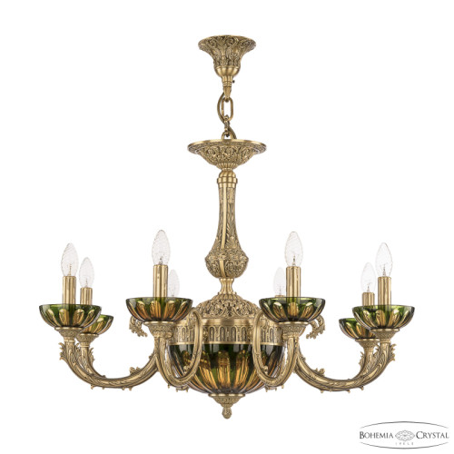 Подвесная люстра Bohemia Ivele Crystal Florence 71109P/8/210 FP P Amber-Green/H-1H