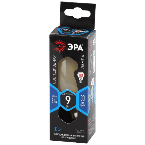 Лампа светодиодная Эра E14 9W 4000K F-LED B35-9w-840-E14 frost Б0046996 Лампа светодиодная Эра E14 9W 4000K F-LED B35-9w-840-E14 frost Б0046996