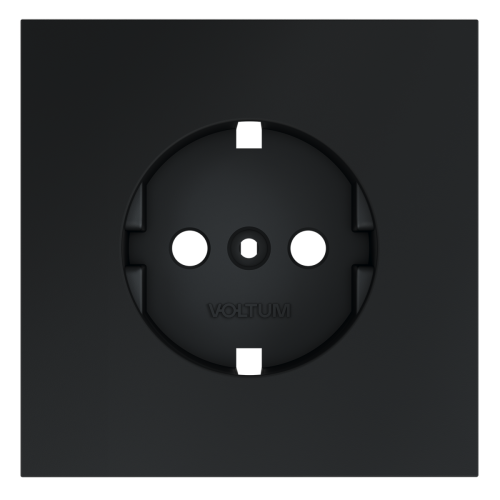 Накладка для розетки с заземлением Voltum S70 (графит) VLS000607
