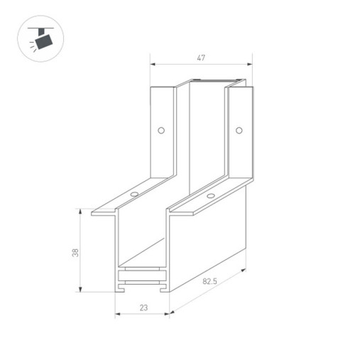 Коннектор угловой внутренний Arlight Mag-Con-2538-F-L90-INT 034230