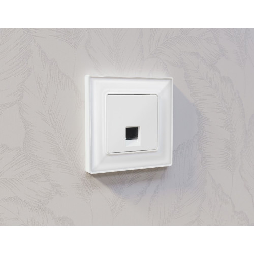Лицевая панель для компьютерной/телефонной розетки RJ-45/RJ-11 Ambrella Volt Alfa AP1320