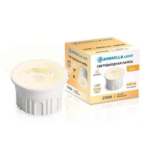 Светодиодный модуль Ambrella Light Bulbing LED MR16-PR 12W IC 2700K 220-240V 38° 212301