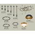 Комплект подвесного светильника Ambrella Light Techno Ring XR92222001 (A9222, A9227, C9233, C9242, C9238, C9232, N8145, N8124)