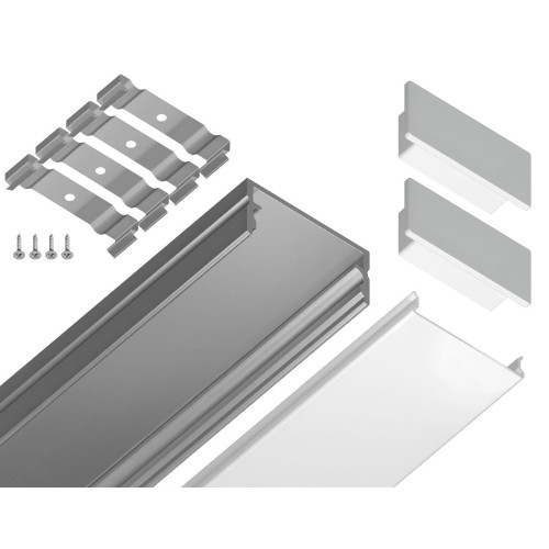 Алюминиевый накладной профиль Ambrella Light Alum Profile GP2001AL