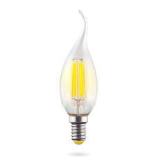 Лампа светодиодная Voltega E14 6W 4000К шар прозрачный VG10-CW1E14cold6W-F 7018